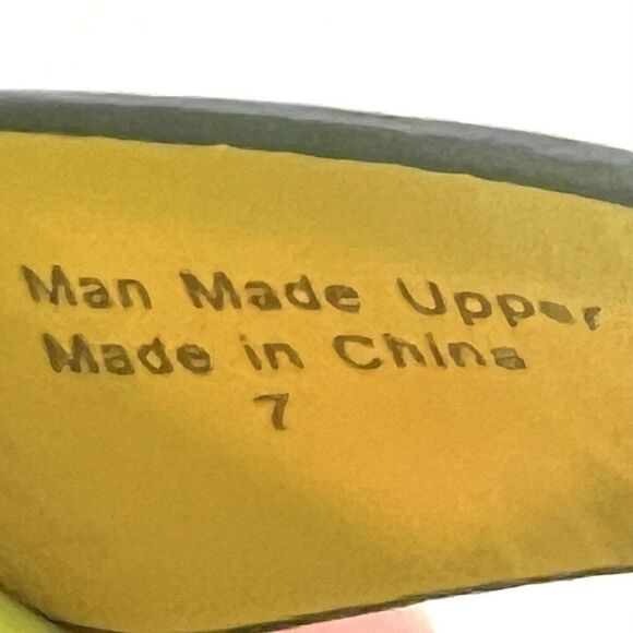 Flogg Glossy Black Neon Green Open Toe Ankle Strap Platform Sandals Women's Sz 7 - Picture 9 of 11